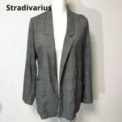 【訳あり】グレー系チェック柄テーラードジャケット