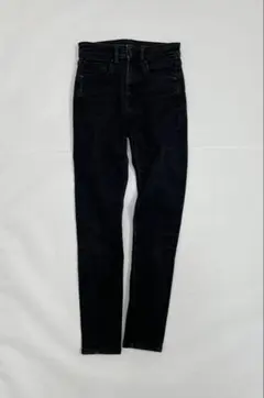【美品】UNIQLO ヒートテック スキニーデニム ブラック 25 裏起毛