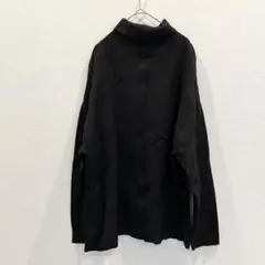 シフォネリ　黒 タートルネック 長袖ニット 40
