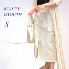 BEAUTY&YOUTH／スリット入り ナロースカート フラップポケットのサムネイル