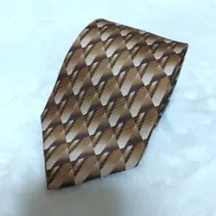 LANVIN 幾何学模様 シルクネクタイ