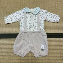 くまのプーさん ロンパース カバーオール　70 ディズニー　ベビー服　襟付き