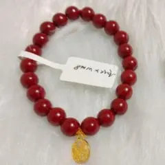 （8mm）美品朱砂 辰砂 高品質ブレスレットお守り