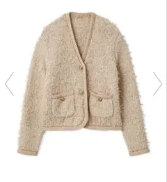 新品ミラオーウェンニットツィードジャケット