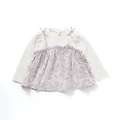 【新品】アプレレクール 長袖 ワッフル ドッキングフレア Tシャツ 80cm