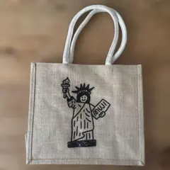 MUJI ニューヨーク限定 ジュート マイバッグ 自由の女神のサムネイル