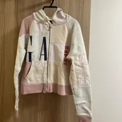 GAP パッチワークパーカー フード付き