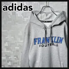 adidas アディダス スウェット パーカー メンズ M グレー 灰 US古着