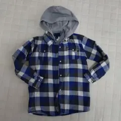 TOMMY HILFIGER チェック柄フード付きシャツ 6