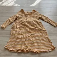 BREEZE 子供用ワンピース サイズ110 黄色と白のチェック
