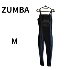 ZUMBA ジャンプスーツ オールインワン M ブラック ロゴ入り レインボー背のサムネイル