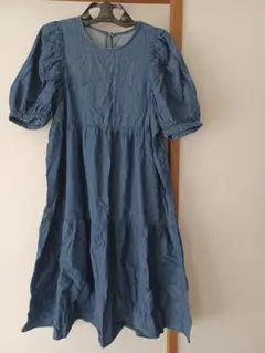 GU　デニムロングワンピース