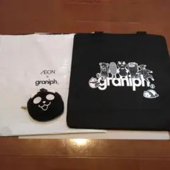 AEON x graniph トートバッグ ＆ブラックパンダエコバッグ