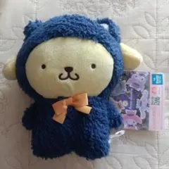 タグ付き！サンリオ ポムポムプリン ねこねこ探偵ぬいぐるみ