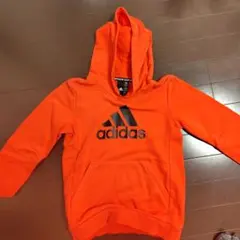 adidas オレンジ フード付きトレーナー ASIA S