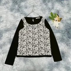 BE RADIANCE ビーラディエンス (F) 花柄オーガンジーカットソーのサムネイル