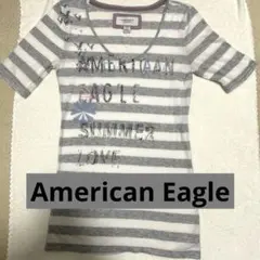 American Eagle ボーダー 半袖Tシャツ Mのサムネイル