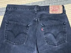 【先染め黒】希少 カナダ製 Levi's 501 ブラックデニム W34