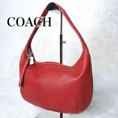 美品✨COACH コーチ セミショルダー ハンド バッグ レッド ブラックy2k 