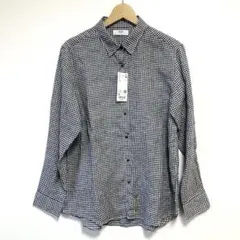 【新品】UNIQLOユニクロ プレミアムリネンシャツ チェック XL