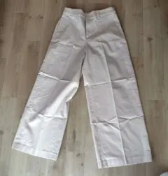 UNIQLO ベージュ チノワイドパンツ Lサイズ