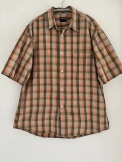 00s old stussy 半袖チェックシャツ Lのサムネイル