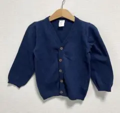 H&M カーディガン 長袖 紺 90cm