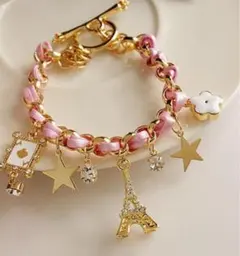 【新品】エッフェル塔チャーム付きブレスレット