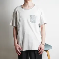 Paul Smith JEANS バイカラーポケットTシャツ グレー/FZ96