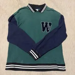 W STATE 刺繍入り長袖ポロシャツ