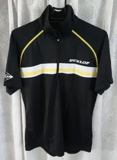 DUNLOP テニス ハーフジップシャツ Lサイズ ブラックのサムネイル