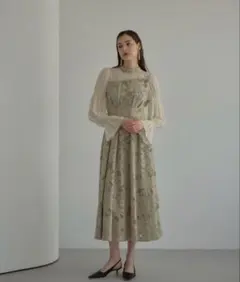 ANDRESDアシンメトリータックドレス　結婚式　お呼ばれ