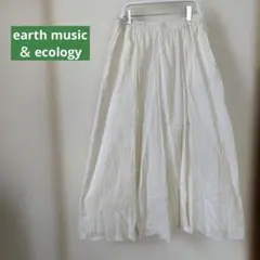 earth music＆ ecology ホワイトロングスカートのサムネイル