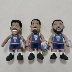 NBA USAバスケットボール ぬいぐるみセット ユーイング　ピッペン　マローン