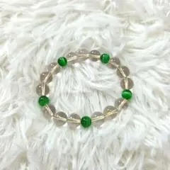 【美品】パワーストーンブレスレット　グリーン　オリジナル