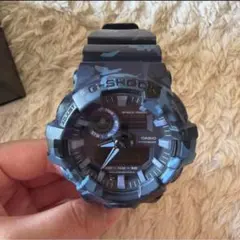 美品 G-SHOCK 迷彩 カモフラ ネイビー GA-700 時計 缶ケース付 - メルカリ