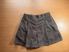 【GU】プリーツスカートブラウン M