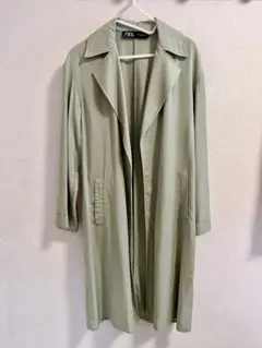 ZARA ライトオリーブグリーン スプリングコート