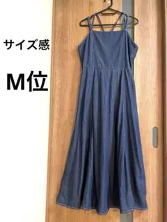 GRLデニム キャミワンピース ロング丈　サイズ感M