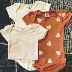 PETIT BATEAU ボディスーツ 3点セット 12m 74cm