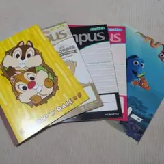 キャンパス英語ノート・5mm方眼ノート・自由帳セット