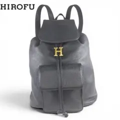 【HIROFU/ヒロフ】美品 リュックサック バックパック Hロゴ レザーのサムネイル