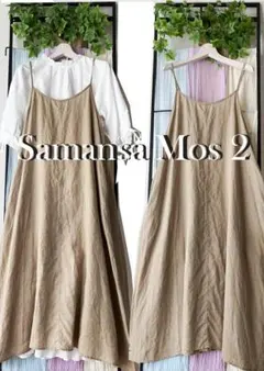 Used☆sm2rhythm☆サマンサモスモスリズム☆リネンキャミワンピース♪