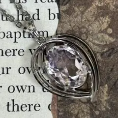 1970s ヴィンテージ アメジスト ネックレス シルバー 2月誕生石 紫水晶