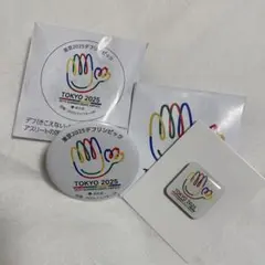 新品　TOKYO2025　第25回　夏季　デフリンピック　ピンバッジ　マグネット