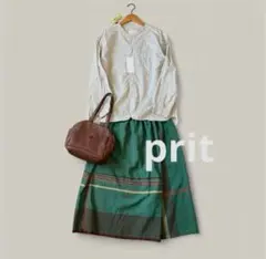 美品】プリスティン（PRISTINE）カルゼブラウス 草木染め（サックス