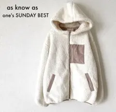 as know as ボアジャケット 中綿入りフリースジャケット アイボリー