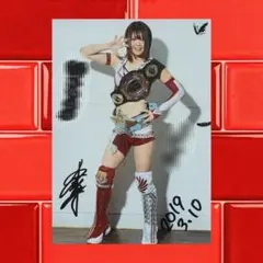 【訳あり】STARDOM ☆ 岩谷麻優 WOH王者 ポートレート ☆ レア！