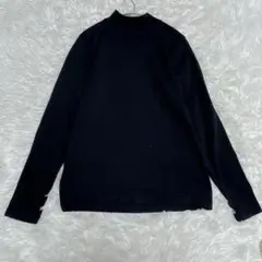 無印良品　M　天竺編みクルーネック 長袖 カットソー ブラック 美品