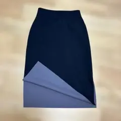 リバーシブル タイトスカート 黒とグレー